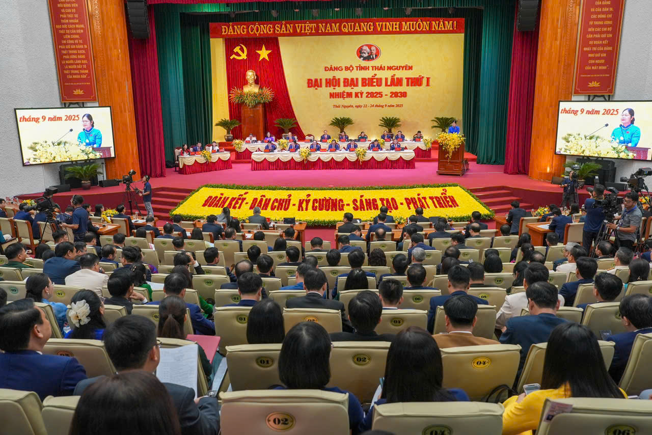 Ngày làm việc thứ nhất Đại hội đại biểu Đảng bộ tỉnh Thái Nguyên lần thứ I, nhiệm kỳ 2025 - 2030